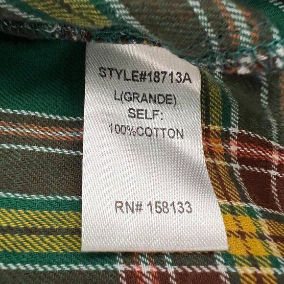 Staccato Button Up Collared Women’s Multicolor Plaid Long Sleeved Top Size L - Picture 9 of 9